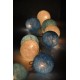 Blue Cotton Ball String Lights